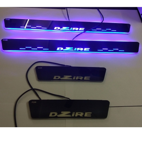 Buy Glossy Black Door LED Footstep Scuff Sill Plate For Maruti Suzuki